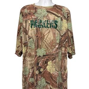Majestic Cool Base Green Bay Packers Men’s  Camouflage Outdoor Tee Shirt 3XLT
